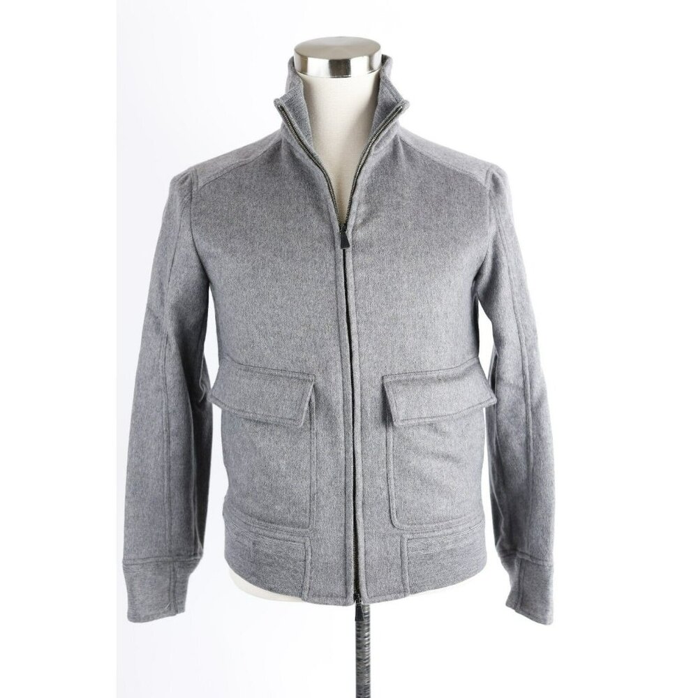 $1,890 Valstar 100% Cashmere Jacket SZ 44/34 Light Grey NWT